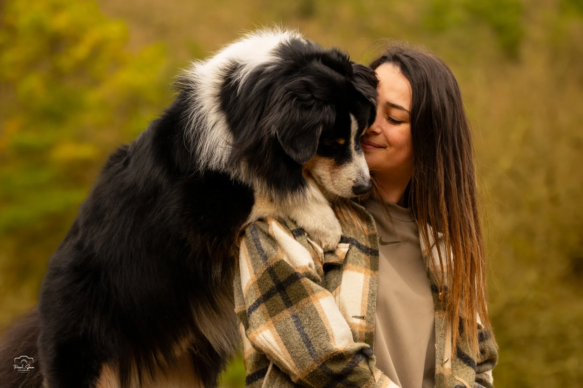 Séance photo amour du chien pour son maitre - Drôme