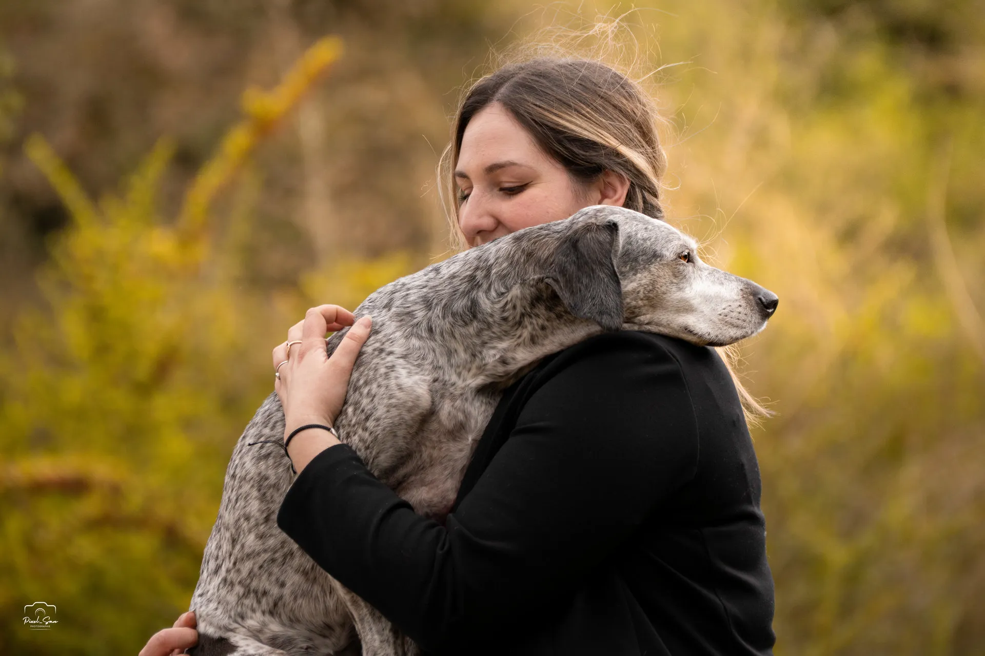 Photographie complicité entre le chien et son maitre - Drôme